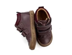 Pom Pom sneaker dark plum med velcro
